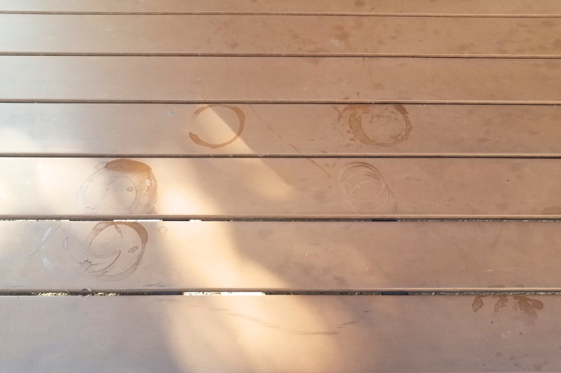 water marks on wood table