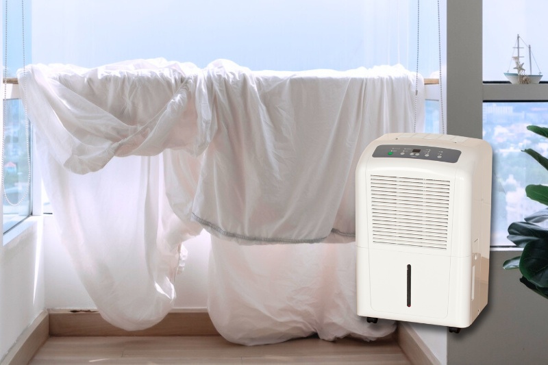 drying bedsheets with dehumidifier