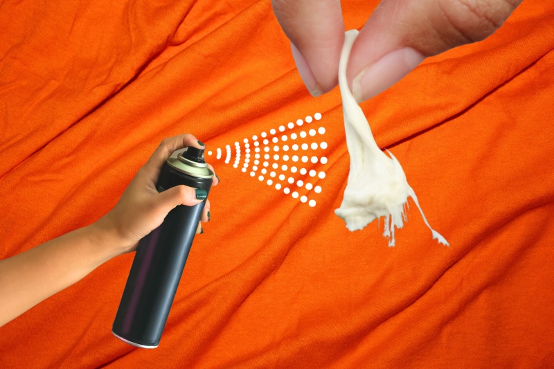 hairspray for gum stain on sheets