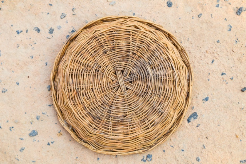 old and mouldy wicker basket