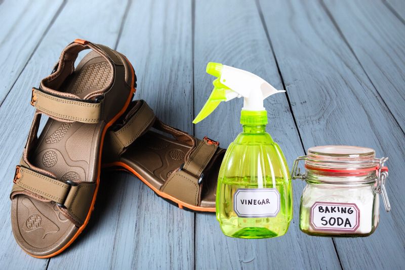 How to clean hot sale smelly sandals leather