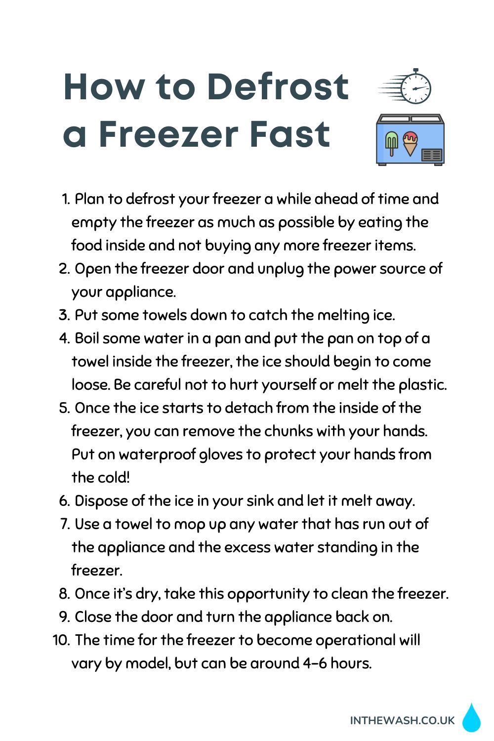 How to defrost a freezer fast