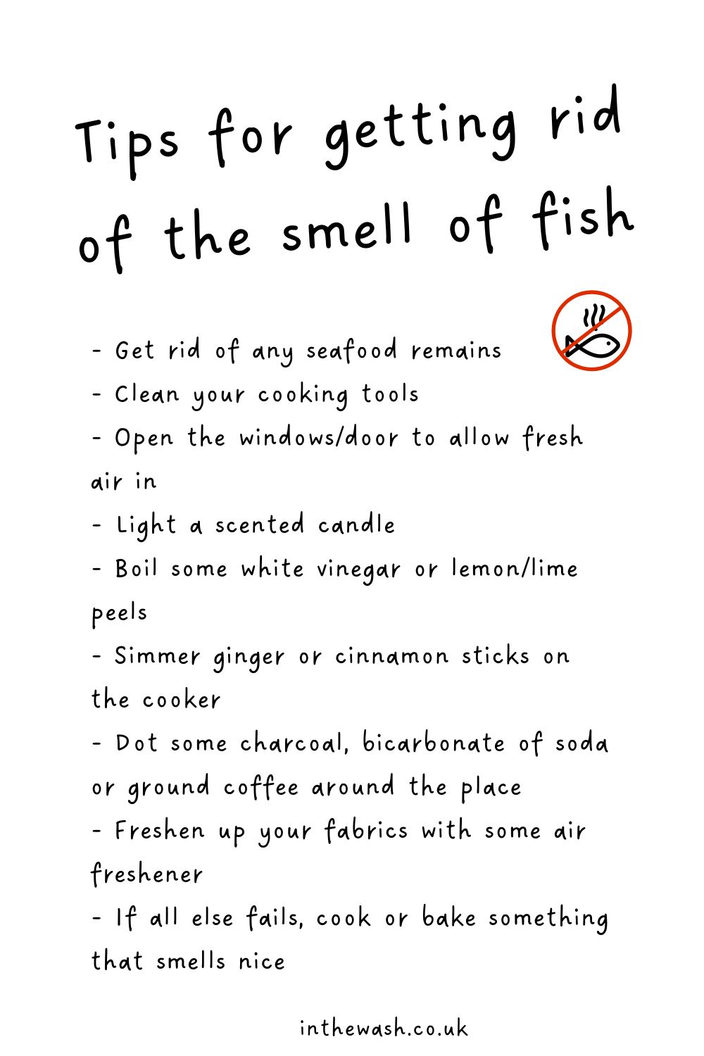 Tips for getting rid of the smell of fish