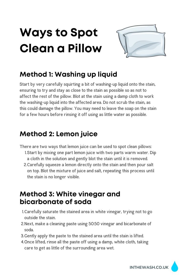 Cool How To Spot Clean A Pillow Gallery