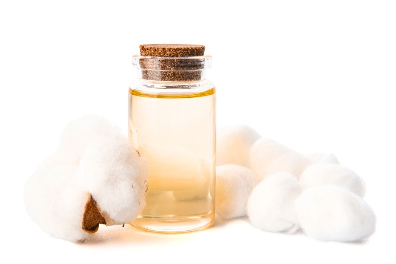essential oil and cotton balls