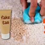 fake tan on carpet