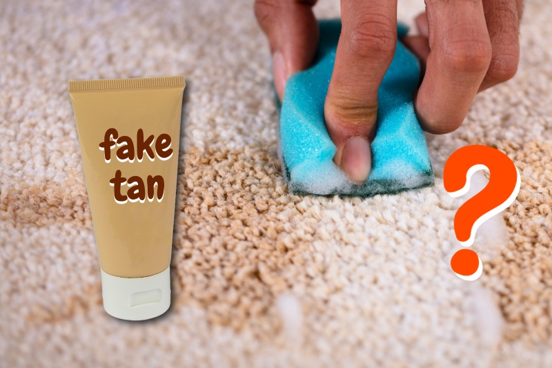 fake tan on carpet