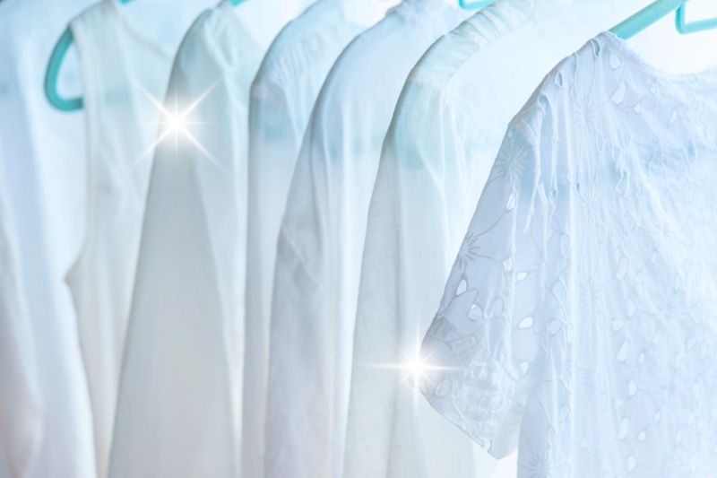 sparkling white clothes