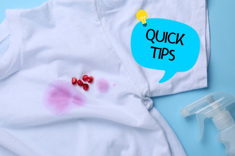 tips for treating pomegranate stain on clothes
