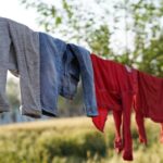 Drying clothes outside