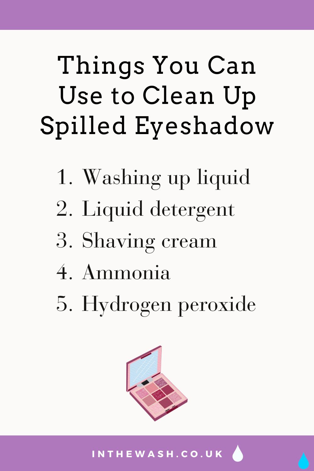 Things you can use to clean up spilled eyeshadow