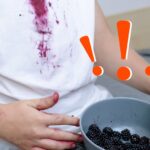 blackberry stains on white shirt