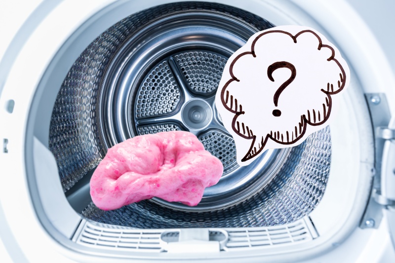 chewing gum in tumble dryer