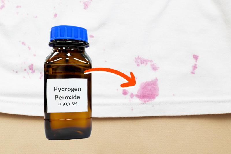 hydrogen peroxide for purple clothes stain