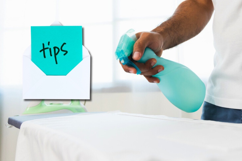 ironing spray starch tips