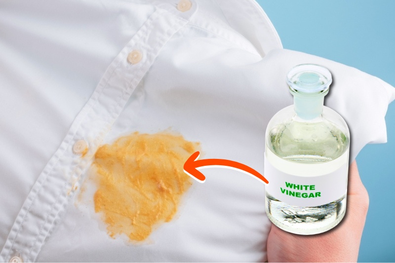 vinegar for polo shirt stain