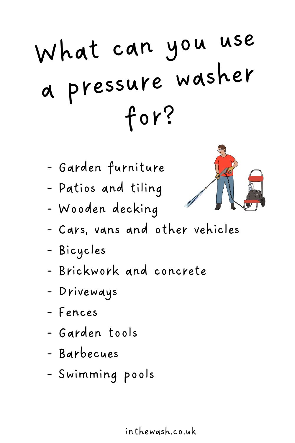 What can you use a pressure washer for?