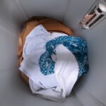 Clothes in top loading washing machine