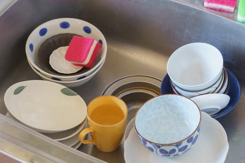 Dishes in sink