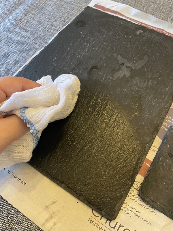 Wiping slate placemat