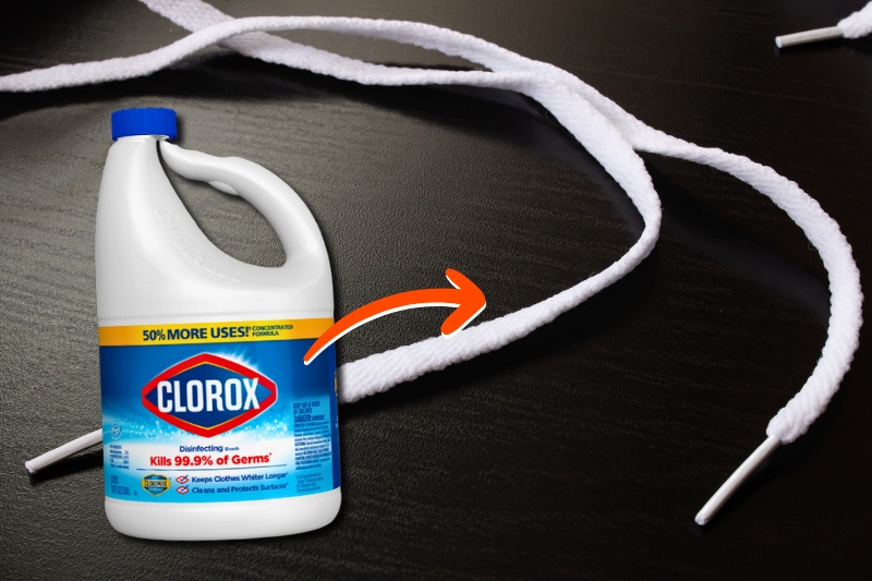 chlorine bleach for white shoelaces