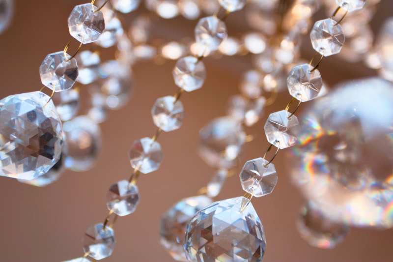 crystals of chandelier
