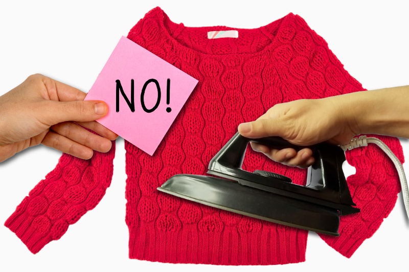 do not iron wool sweater