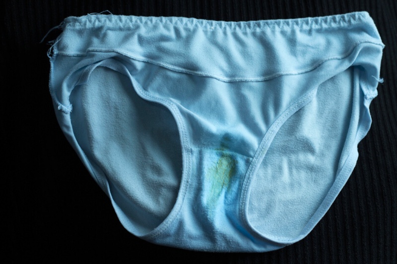 underwear with discharge