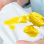 yellow mustard stain on clothes