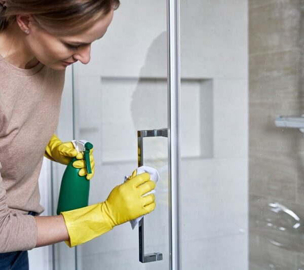 Cleaning shower glass