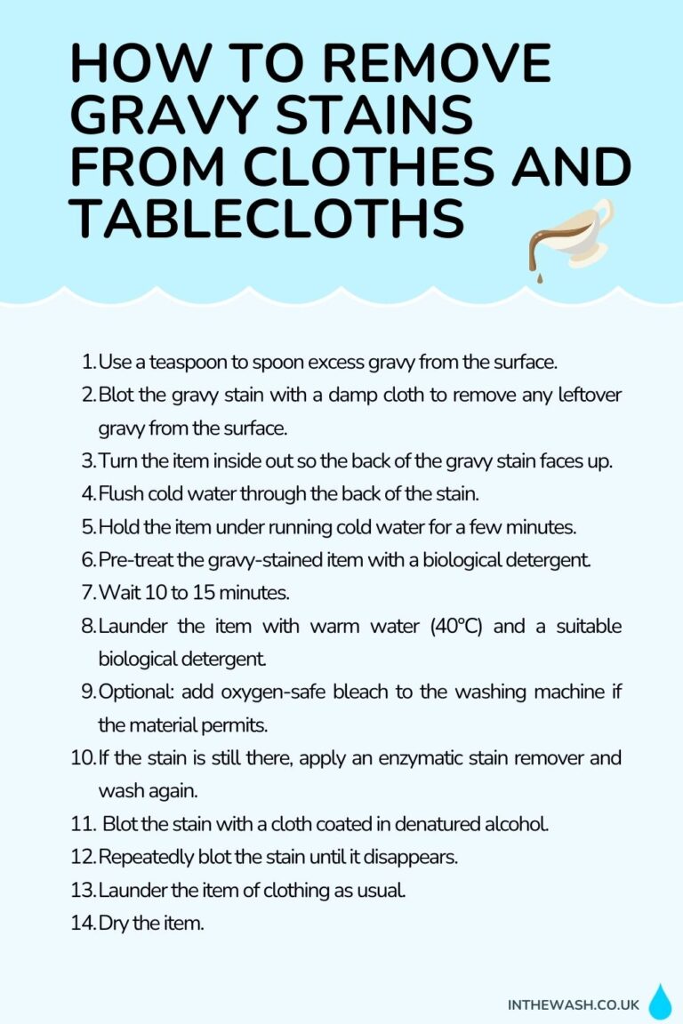 How to Remove Gravy Stains