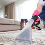 Using carpet cleaner machine