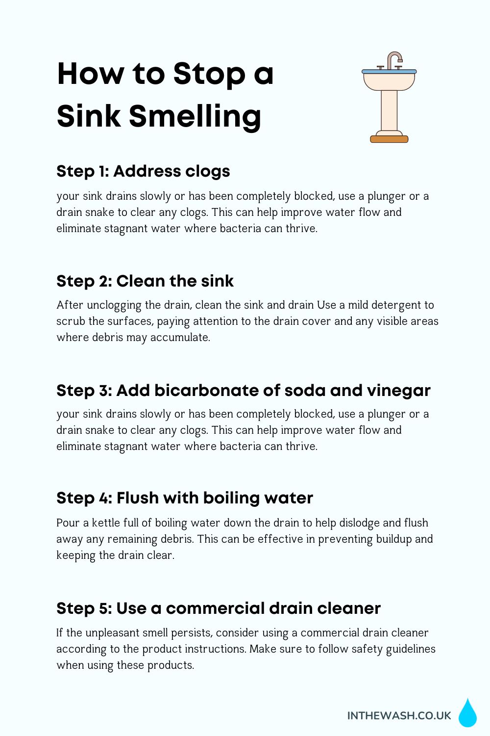 How to stop a sink smelling