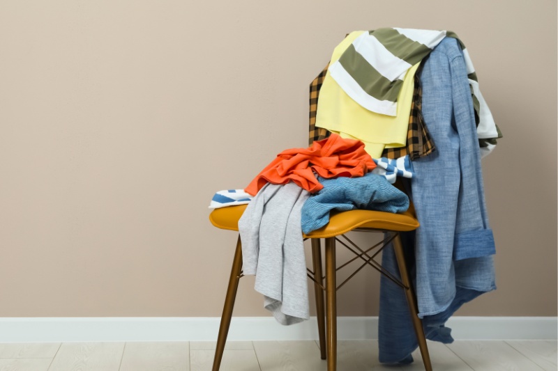 clothes on chair