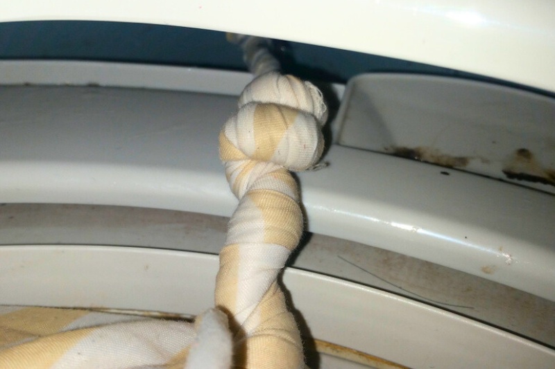 twisted sheets in the washing machine