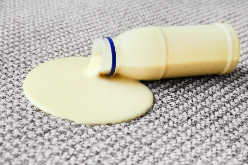 yoghurt stain or spill on carpet