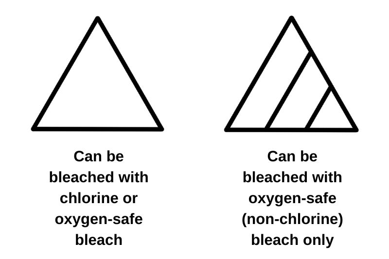 Bleach safe laundry symbols