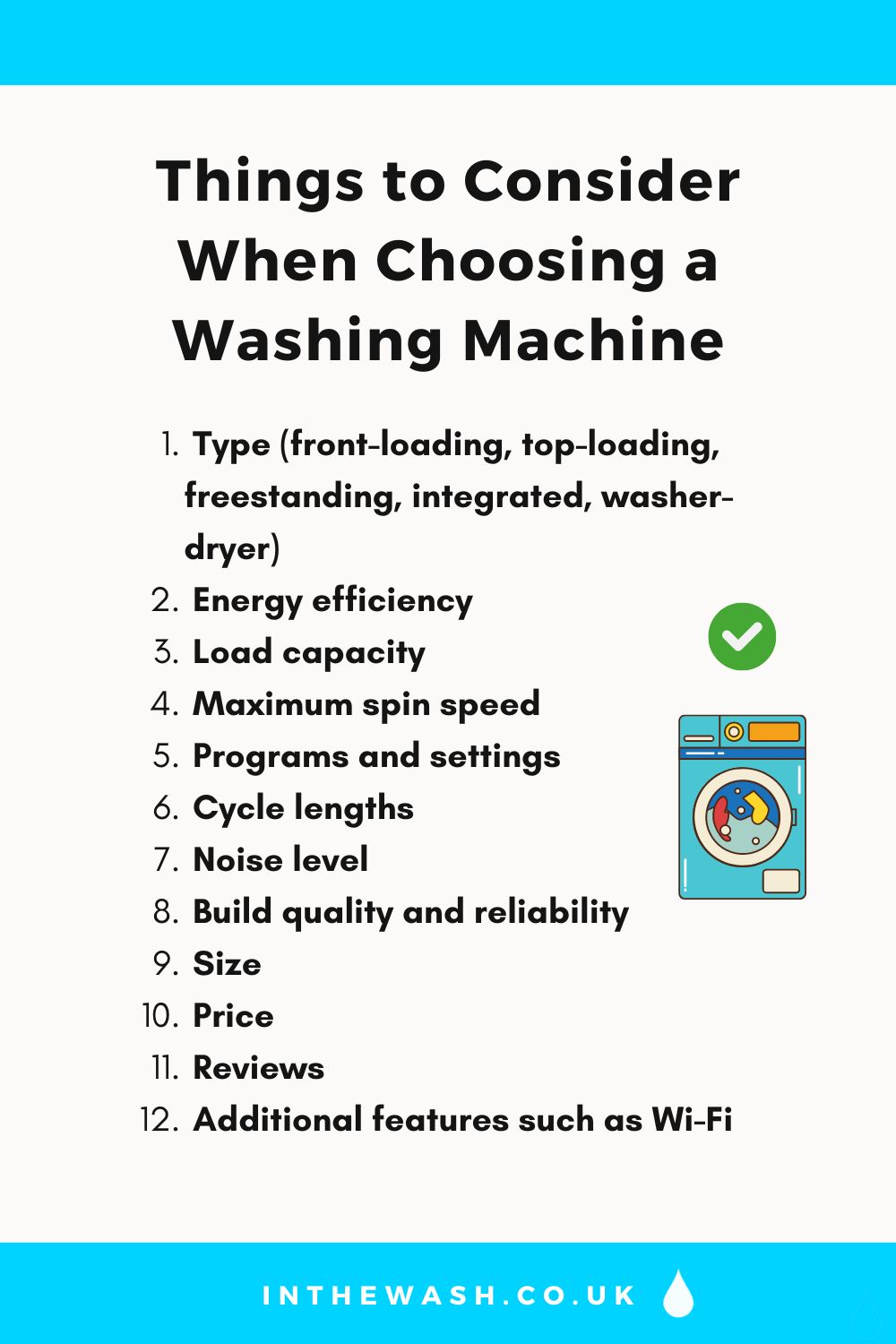 Things to consider when choosing a washing machine