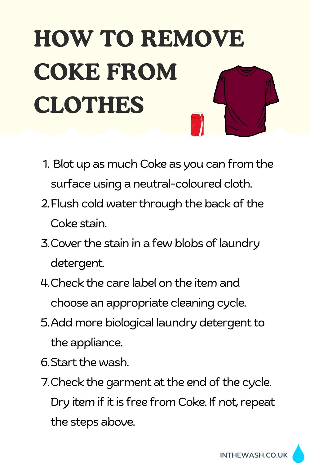 How to remove coke from clothes