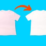 Pink white t shirt before and after